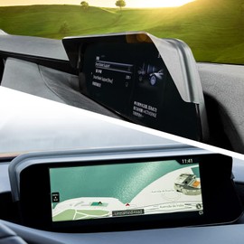 BIXUAN CX-30 Sonnenblende Blendschutz Navigationsgerät kompatibel mit Mazda CX30 Mazda3 4 2019-2022 2023 2024 Auto 8,8 Zoll Bildschirmabdeckung Blendfreies Auto Zubehör Navigator Sonnenschutz
