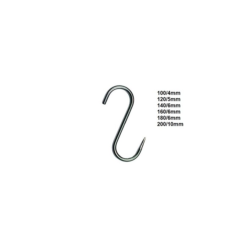 Butcher Hooks, Meat Hooks, Smoking Hooks, Wild Hooks, Stainless Steel