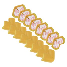 MECCANIXITY 16 Pack Soft Corner Protector, Rubber Foam Furniture Proofing Corner Guards Edge for Fireplace Table Stair, Brown