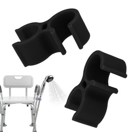 2pcs Shower Head Holders, Universal Shower Head Holder Bath Chair Showers Holder Attachment for Elderly Disabled Users Accessories for Bath Stool Transfer Bench Showers