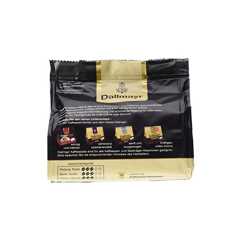 Dallmayr Coffee Pods Arabica Coffee Pod, Velvety D Oro Mild