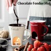 Fondue Cup, Chocolate Melting Fondue Mugs Set of with Forks