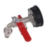 S60X6 IBC Tank Cap with Brass Tap 1/2" Tap Snap