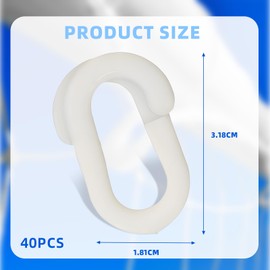 40Pcs Football Goal Net Clips, Football Net Clips, Netting Clip, White Plastic Net Fasteners for Soccer, Tennis, Cricket Nets – Durable and Weatherproof Netting Clips for Outdoor Sports Use