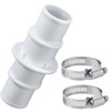 Pool Hose Adapter Connector,with 2pcs Stainless Steel Hose Clamps 1-1/4"