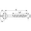 Spax, universal screw, 3, countersunk, T-star Plus, 4CUT, partial thread,