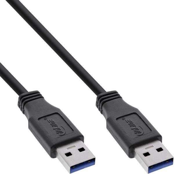 InLine® 1.0 m USB 3.0 1 m USB A Male to USB A Male Cable USB Cables (1 m, USB A, USB A, 3.0 (3.1 Gen 1), Male/Male, Black)