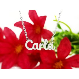 Damen-Halskette mit Namen, Edelstahl, mit Original-Geschenkbox, personalisierter Schmuck für Freunde, Brautpaar Only Faith, standard, Edelstahl, Nicht zutreffend.