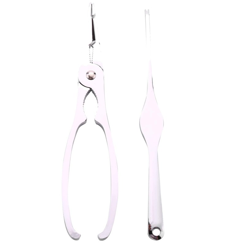 Aswalling Seafood Cracker Pick Set 2Pcs Stainless Steel for Crab