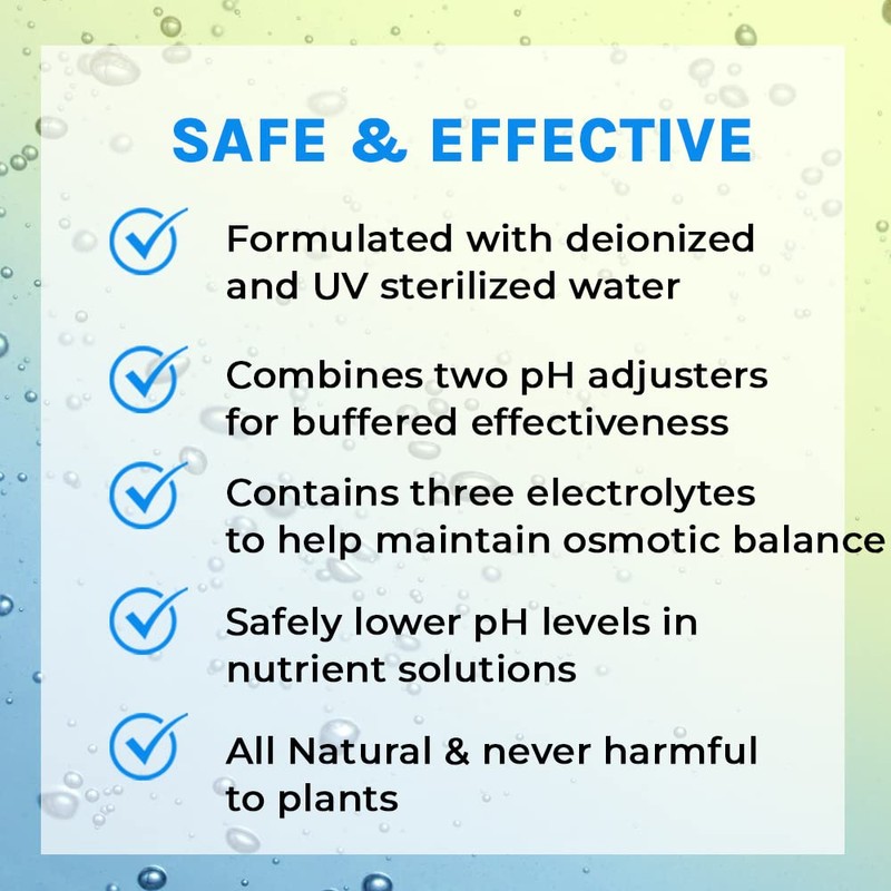 Microbe Life Hydroponics pH Down pH Control Liquid, Premium Buffering