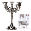 Metal Candelabra Black 5 Arms Elegant Colorfast Stable Wide Base
