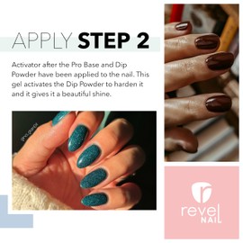 Revel Nail Dip Powder Activator - Activating Liquid for Dip Color, Step 2 for Long-Lasting, Chip & Crack Resistant Manicure, No UV Lamp, DIY for Strong Healthy Nails, 0.5 oz