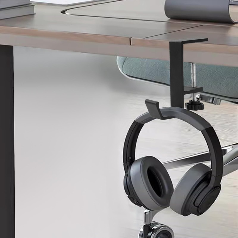 Jeffdad Headphone Stand, Headset Holder with Double Hook, Headphone Stand,