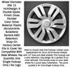 Hubcap Wheel Cover Replica Replacement for 2015-2019 Honda Fit 15-Inch