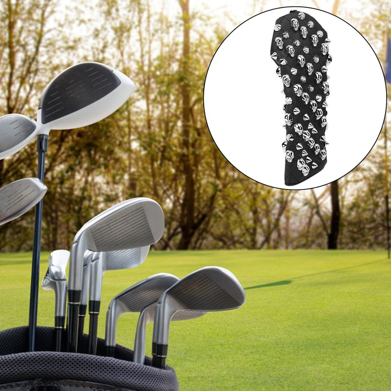 PU Waterproof Golf Putter Cover Club Protection Headcover Supplies Skull