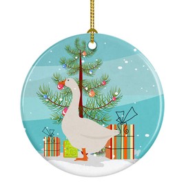 Caroline's Treasures BB9259CO1 Embden Goose Christmas Ceramic Ornament, 3 in, Multicolor