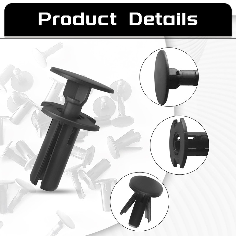20pcs Mudguard Panel Clips Fasteners & Push-Type Clips Compatible with