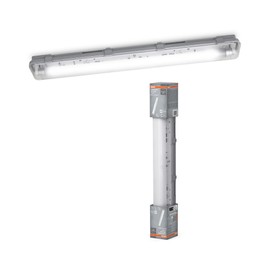 OSRAM LED-Feuchtraumleuchte, 1x7W, neutralweiß 4000K, 700lm, IP65, staub- und spritzwassergeschützt, für Keller und Garagen