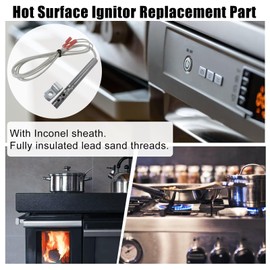 1183200 Oven Igniter Hot Surface Ignitor Work for Southbend Range Models GB-25CCH, GB-25PC, GB-25RT, GB-25SC GS-15CCH, GS-15PC, GS-15RT, GS-15SC with 4" x 7" Metal Tube and Ceramic Inside