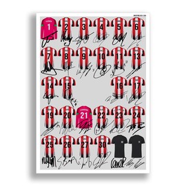 Brentford Team Squad 2023-2024 Signed Poster Print Framed Picture Photo Putograph Gift Bryan Mbeumo Ivan Toney (A4 poster only)