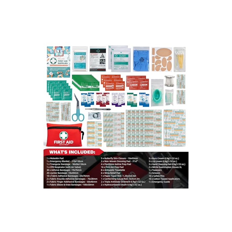 General Medi Mini First Aid Kit, 150 Piece Small First