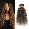 Biliisyff P4/613 Brown and Blonde Hair Highlight Brown Kinky Curly