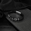 ROAL | Pulsera de piel con acero inóxidable con diseño
