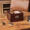 CASE ELEGANCE CASE ELEGANCE Glass Top Humidor with Thick Cedar,