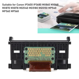 Color Print Head, QY6-0073 Print Head with Protective Cover for Canon IP3600 IP3680 MX860 MX868 MX870 MX878 MG5140 MG5180 MG5150 MP540 MP560 MP568 Printer Replacement Printer Accessories