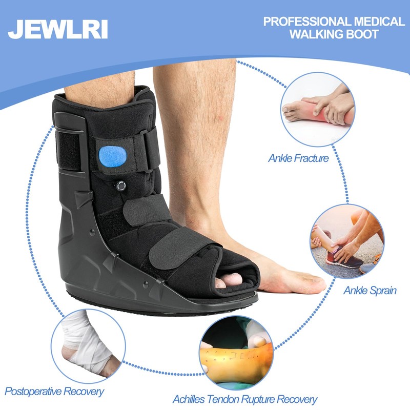 Jewlri Walking Boot, Short Air Walker Fracture Boot Support for