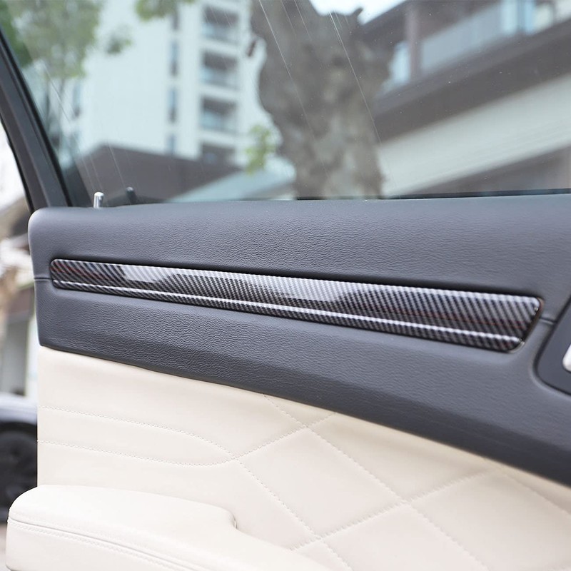 crosselec Carbon Fiber 4 Doors Panel Decor Trim Cover for