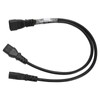 Single C14 to Dual 5 15R C13 Cord Short Power