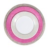 Caspari Linen Border Paper Dinner Plates in Fuchsia - 16