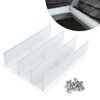 Memrita 4 Pcs Gutter Valley Splash Guards Roof Rain Diverter,Aluminum