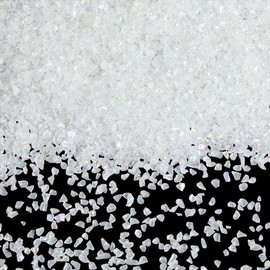 SUNNYCLUE 150G Crushed Glass Clear Broken Glass Ab Colors Irregular Imitation Gemstone No Hole Crush Chunky Sequins Chips Pieces for Jewelry Making Supplies Adult Women Nail Arts Crafts Vase Filler