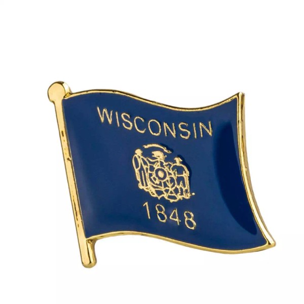 PatchesOhoul Wisconsin Flag Lapel Pin 5/8" x 5/8"