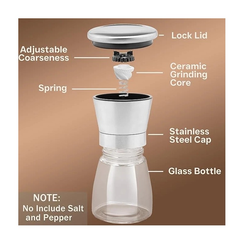 Manual Salt or Pepper Grinder for Professional Chef