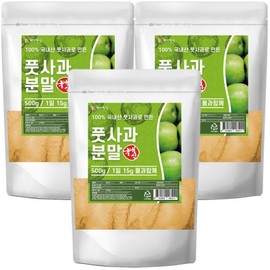 Domestic green apple powder 500g 3 packs / 국산 풋사과 분말 500g 3개