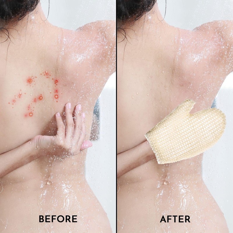 2 Pieces Bath Gloves, Bath Accessories, Body Cleaning Tools, Exfoliating