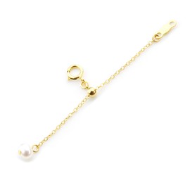 Accessories Salt K14GF Sliding Adjuster Freshwater Pearl Charm, Gold Pearl, Pearl