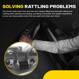Driver Side Lower Door Hinge Front & Rear for 2013-2024 Jeep Grand Cherokee, Dodge Durango, Charger, Chrysler 300 - Replaces 55113665AI, 55113665AF, 55113665AG, 55113665AH