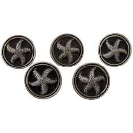 Franklin Brass PBF657-BSP-C1 Seaside Cottage Starfish Kitchen Cabinet Hardware Knob, 5 Pack, Brushed Satin Pewter, 5 Count