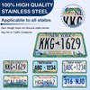Boho Green Floral License Plate Frame - Unobstructed Narrow-Edge 2