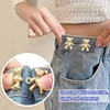 12 Sets Bear Button Pins for Loose Jeans Adjustable Waist