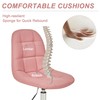 VECELO Armless Vanity Chair, PU Leather Height Adjustable Makeup Chair