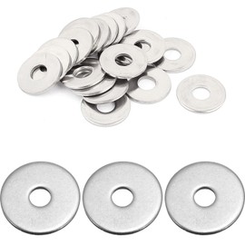 1/4 Inch Fender Washer 100 Pcs 1/4" ID x 1-1/4" OD Stainless Steel Flat Washer 1/4 in x 1-1/4 in Large Repair Metal Washers for Fence Repair 6.4mm ID x 31.6mm OD x 1.36mm T