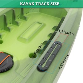 Huntury Kayak Mounting System - Low Profile Track, Rod Holder, Cup Holder, Anchor Cleats - Pack of 2