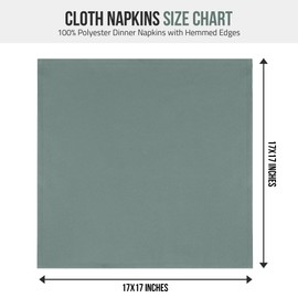 Utopia Home Light Grey Cloth Napkins (12 Pack, 17x17 Inches), Ideal Dinner Napkins for Party, Wedding and Lunch/Dinner