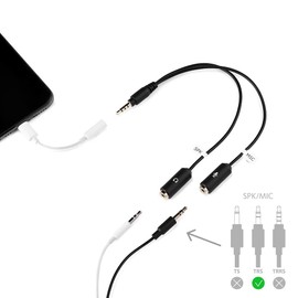 JOBY Splitter for Wavo 3.5mm Cables, Splitter for Wavo Microphone, for Smartphone, Perfect and Clear Audio, Phone Accessories, Vlogging Kit, Live Streaming, Video Conferencing