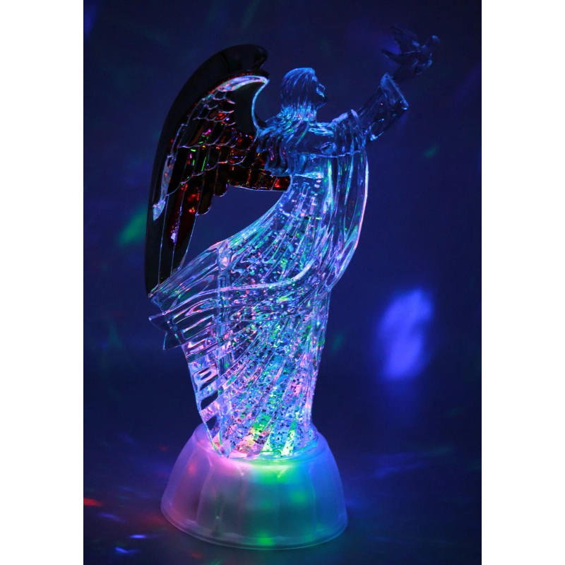 Dalax LIGHT-UP PRAYING ANGEL TRUMPET FIGURINE ANGELS CHERUBS FIGURINE STATUE